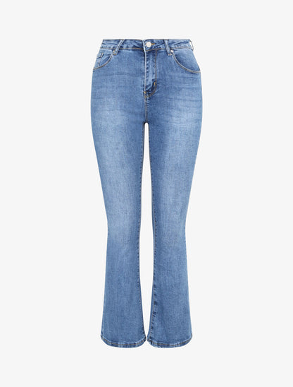 Jean flare basique push up - Bleu denim - 4