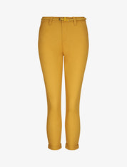 Pantalon 7/8 à revers - Jaune moutarde - 1