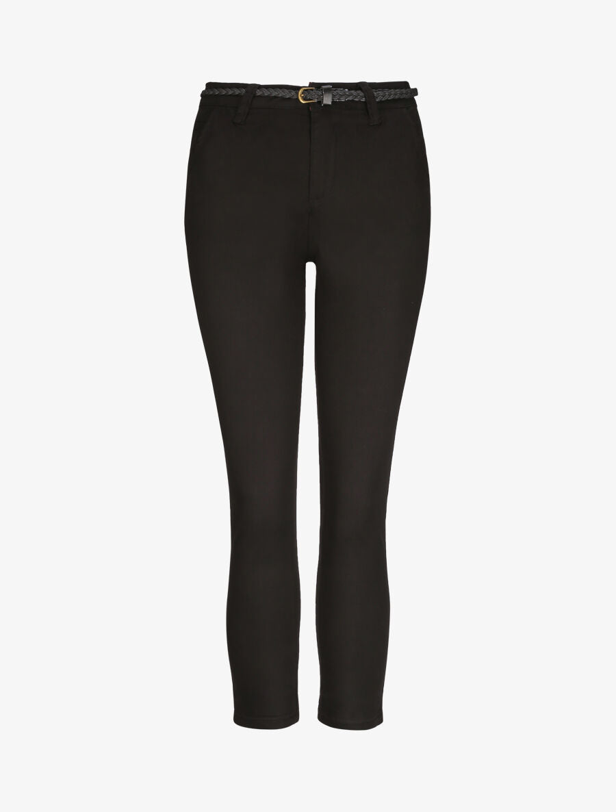 Pantalon 7/8 à revers - Noir - 1
