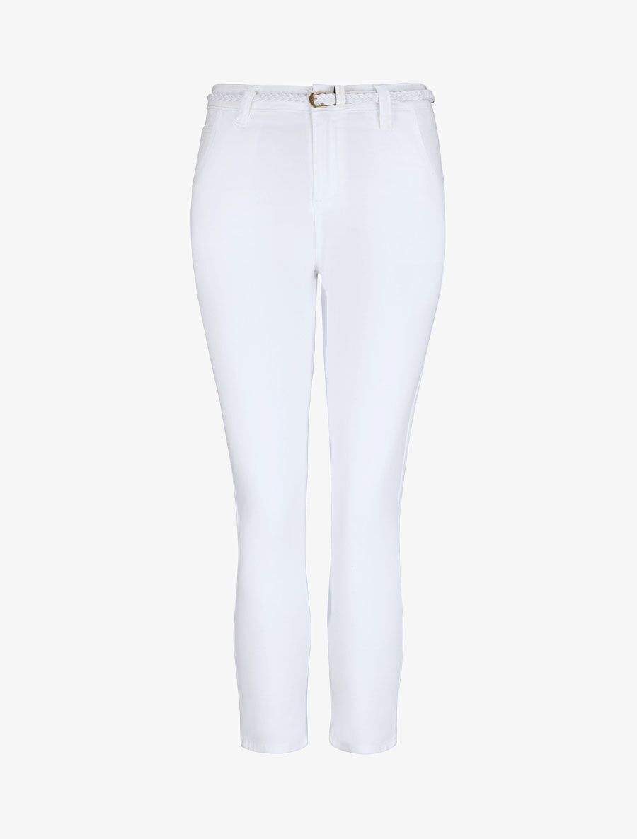 Pantalon 7/8 à revers - Blanc - 1