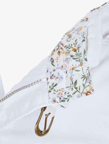 Pantalon 7/8 à revers - Blanc - 3