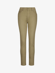 Jean grande taille slim uni à taille haute - Kaki - 1