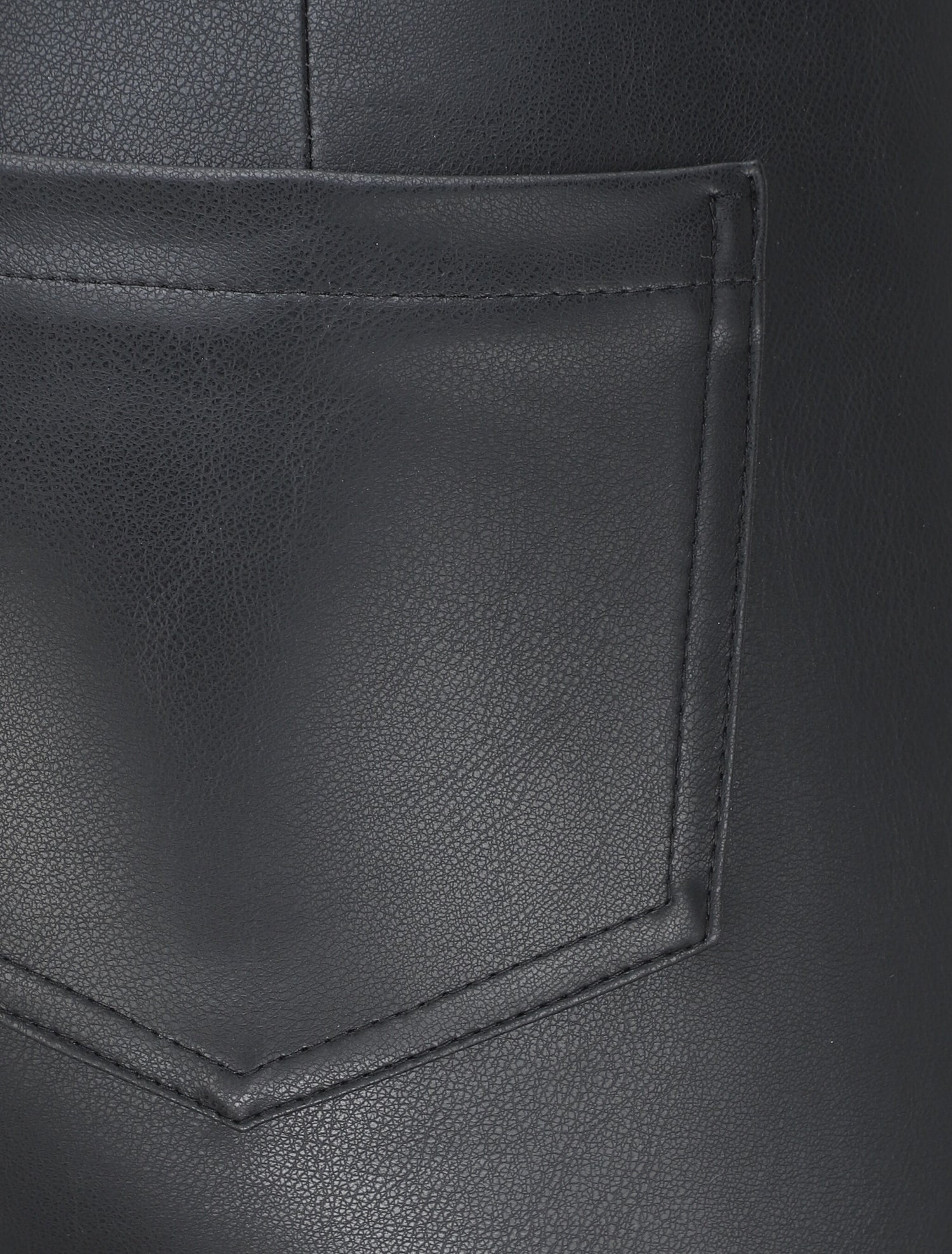 Pantalon slim en simili - Noir - 3