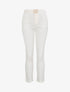 Pantalon droit à boucle stylisée - Blanc - 4