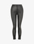 Pantalon en simili à bord avant fendu - Noir - 4