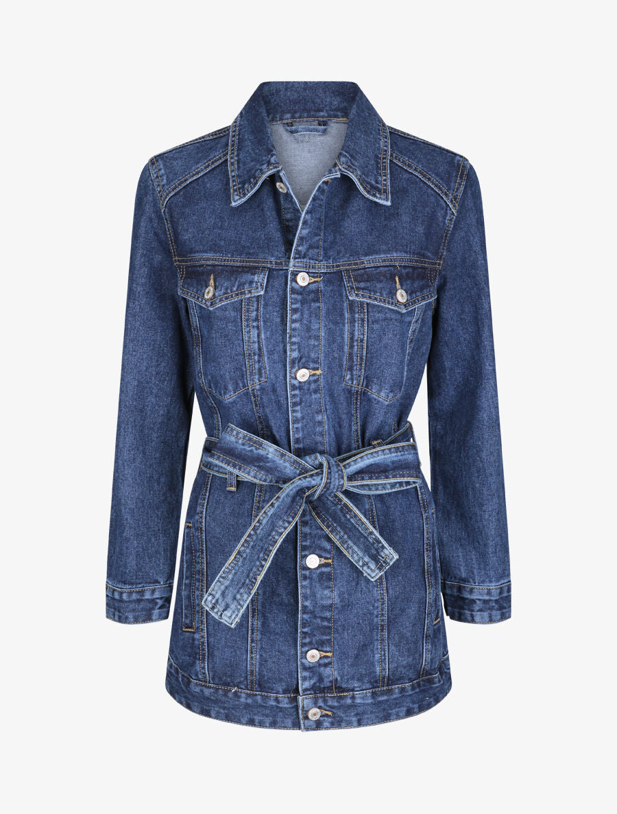 Veste en jean oversize - Bleu denim - 1