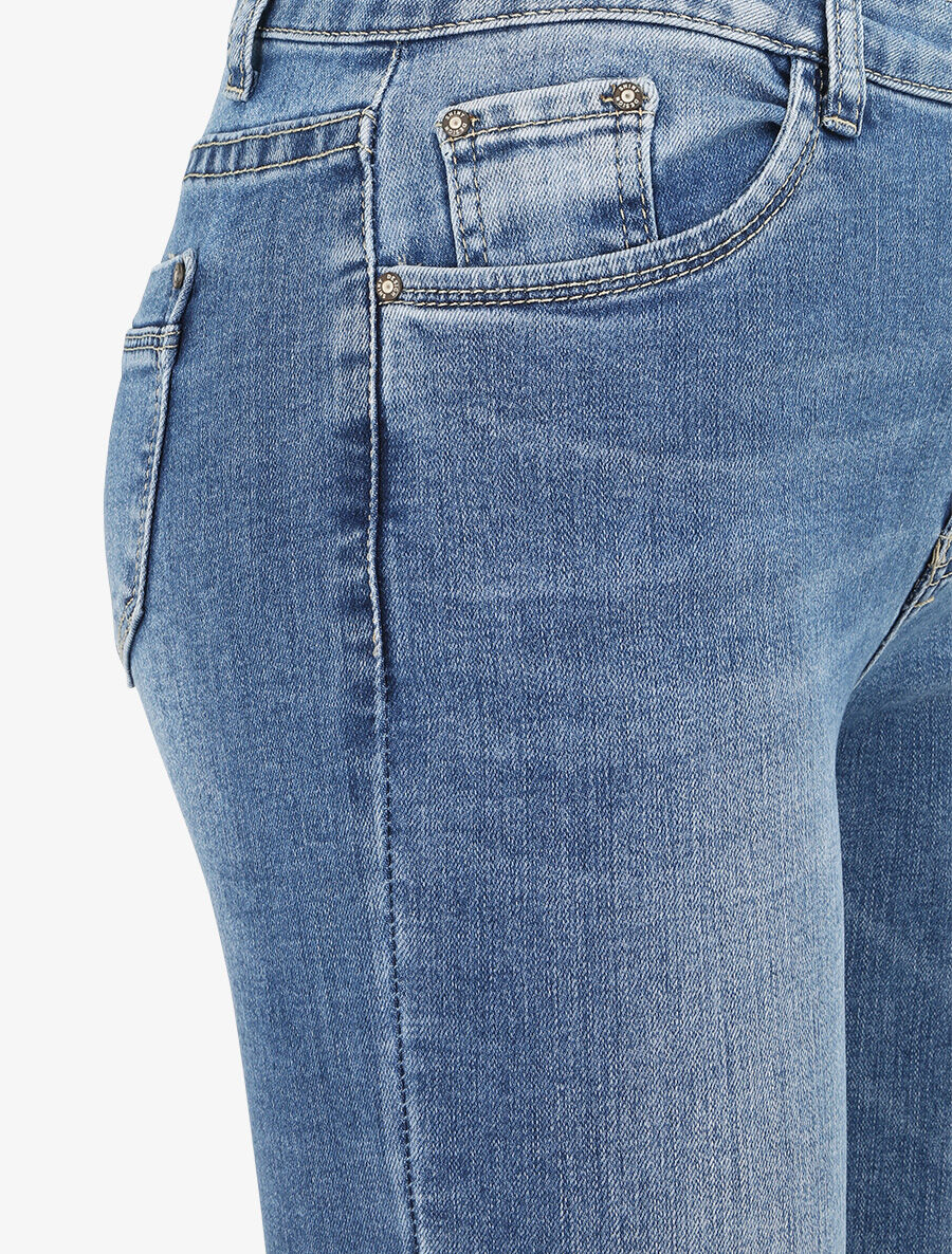Jean skinny légèrement délavé - Bleu denim - 3