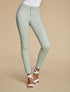 Jean skinny uni à taille haute - Vert olive - 1
