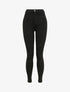 Jean biker skinny à taille haute - Noir - 1