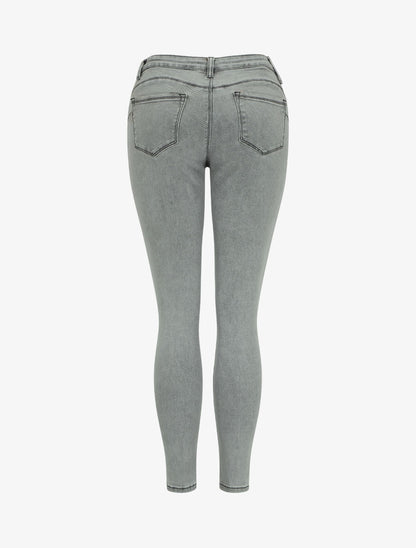 Jean push up déchiré - Gris - 2