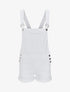 Salopette short en jean - Blanc - 4