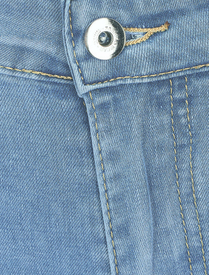 Bermuda push up à ourlets - Bleu denim - 3