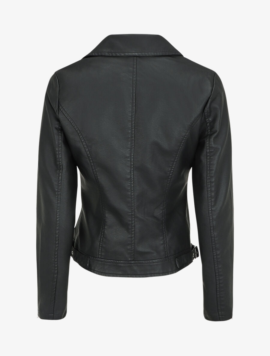 Perfecto en simili à zips décoratifs - Noir - 2