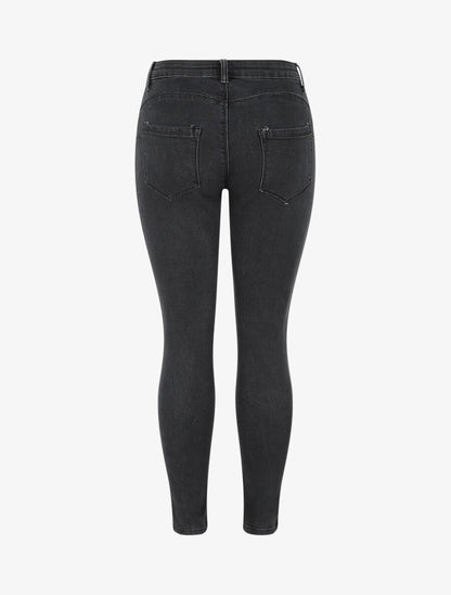 Jean skinny push up à taille haute - Gris foncé - 2