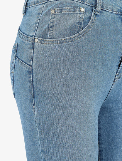 Jean slim à taille haute - Bleu denim - 3