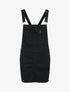 Robe salopette à poche sur la poitrine - Noir - 1