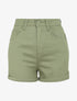 Short en jean à ourlets - Kaki - 5