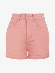 Short en jean à ourlets - Rose - 1