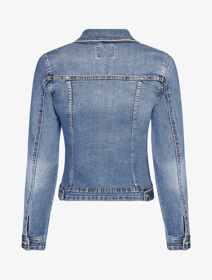 Veste en jean courte - Bleu - 2