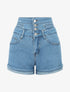Short en jean à taille stylisée - Denim - 1