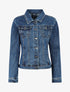 Veste en jean droite grande taille - Bleu denim - 1