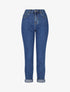 Jean mom fit à revers - Bleu - 1