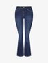 Jean flare taille haute - Bleu - 1