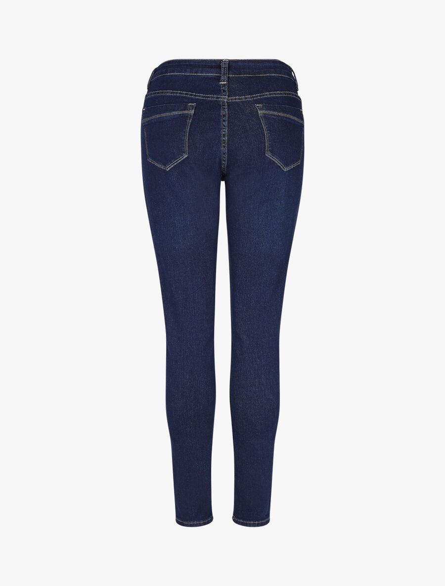 Jean grande taille coupe slim - Bleu - 2