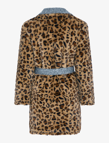 Manteau réversible effet laine bouclette - Gris foncé - 4