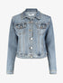 Veste en jean ornée de billes - bleu denim - 1