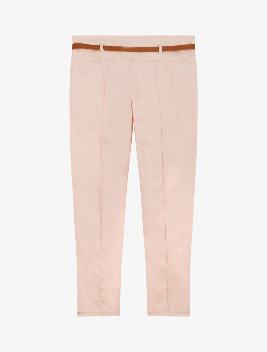 Pantalon slim taille haute - Rose - 2