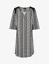 Robe grande taille imprimé graphique - Noir/blanc - 1