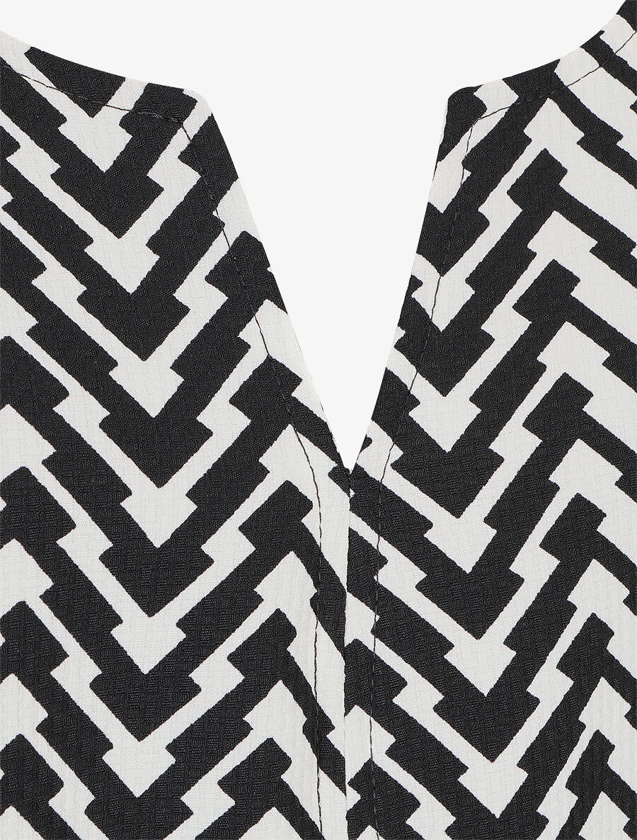 Robe grande taille imprimé graphique - Noir/blanc - 3