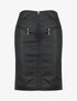 Jupe zippée en simili - Noir - 1