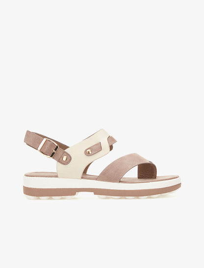 Nu-pieds asymétriques à entredoigt - Taupe - 5
