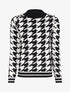 Pull à motifs et boutons stylisés - Noir/blanc - 1