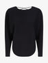 Pull à dos en crochet ajouré et manches dolman - Noir - 1