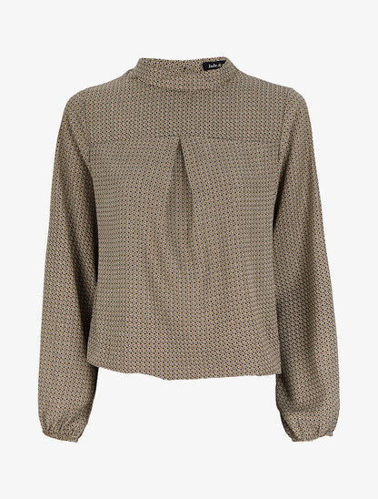 Blouse à motifs géométriques - Vert - 4