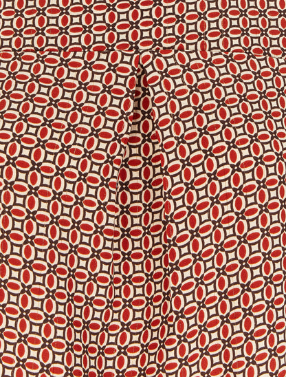 Blouse à motifs graphiques - Rouge - 3