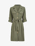 Robe chemise mi-longue à poches à rabats - Olive - 4