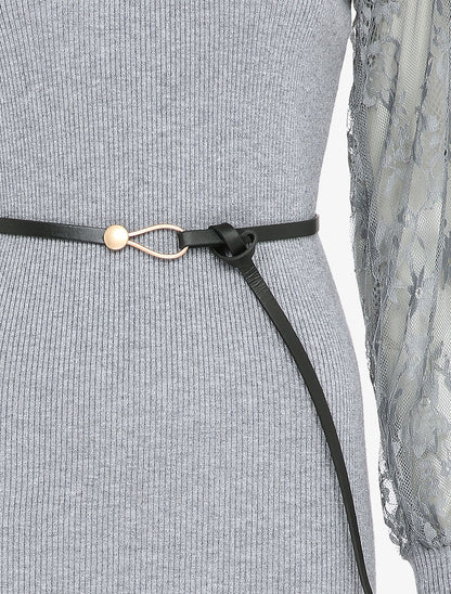 Robe côtelée à manches en dentelle fleurie - Gris - 3