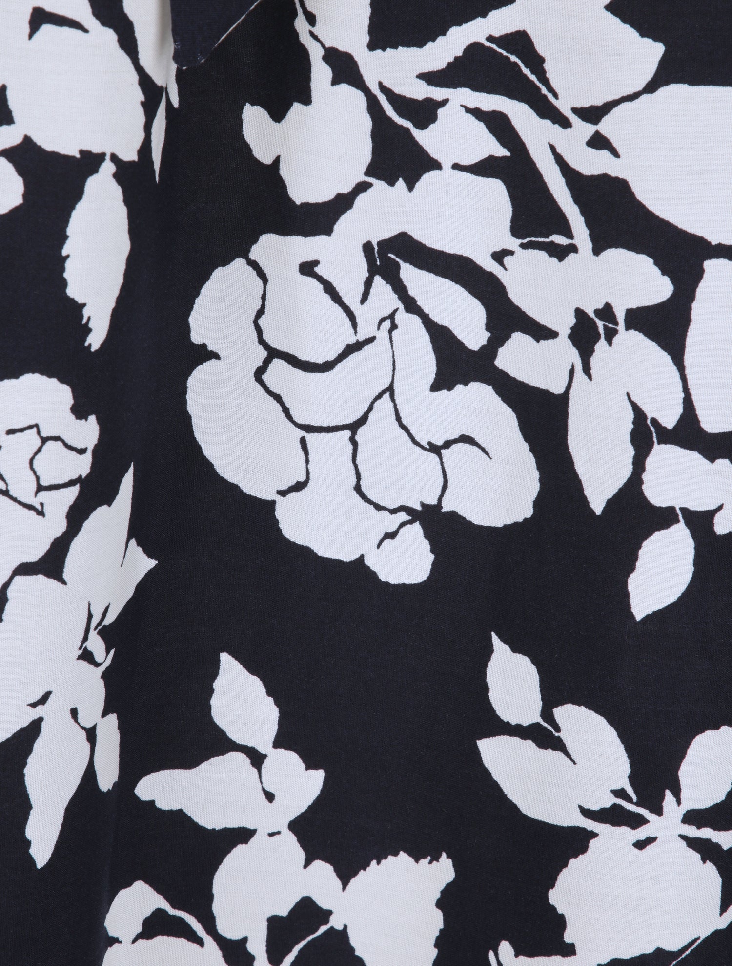 Robes longues à motifs fleurs graphiques - Marine/blanc - 4