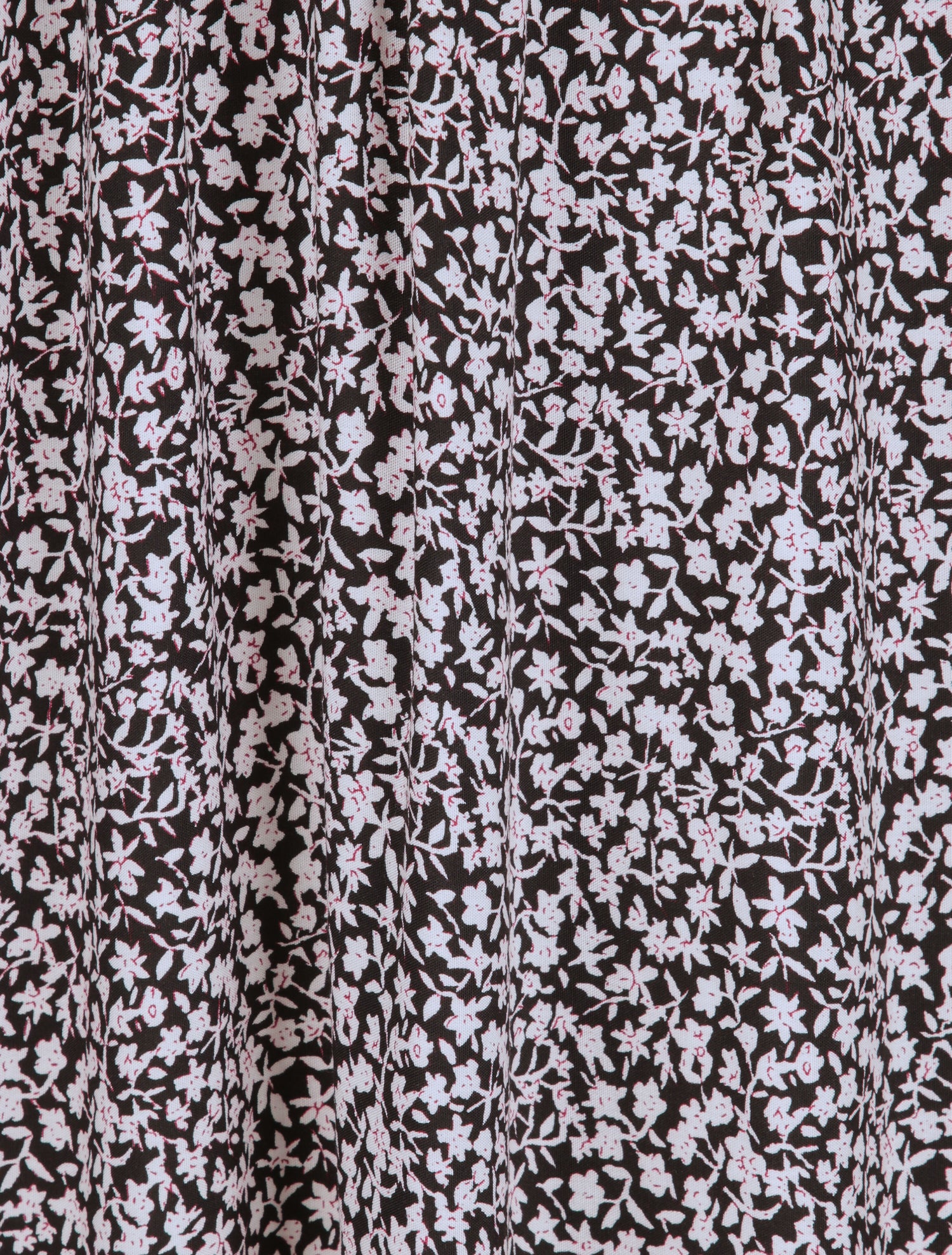 Robe longue à imprimé pivoines - Noir - 4