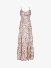 Robe longue à imprimé fleuri - Blanc - 5