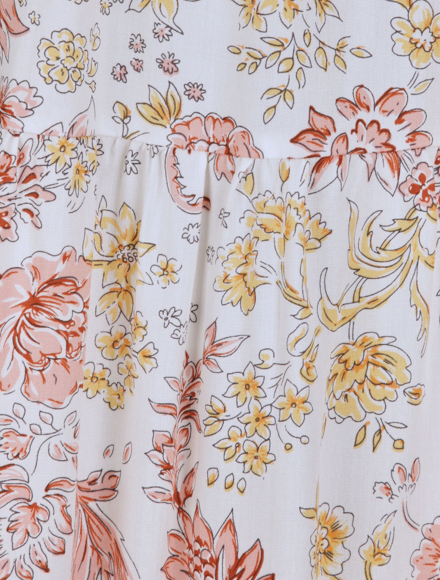 Robe longue à imprimé fleuri - Blanc - 4