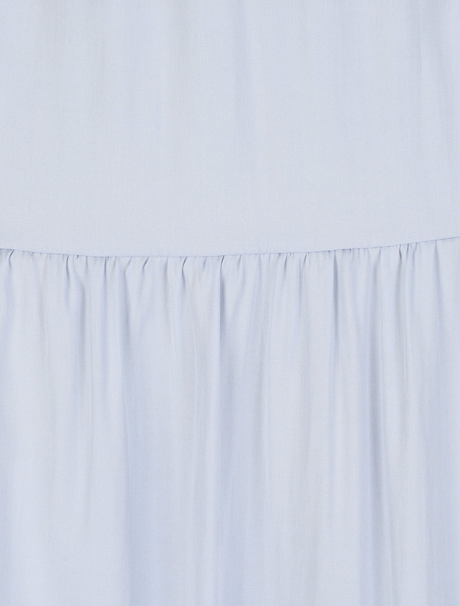 Robe longue empire unie à bretelles à perles - Bleu clair - 3