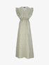 Robe longue empire à épaules volantées imprimé fleurs de cerisier - Vert - 1