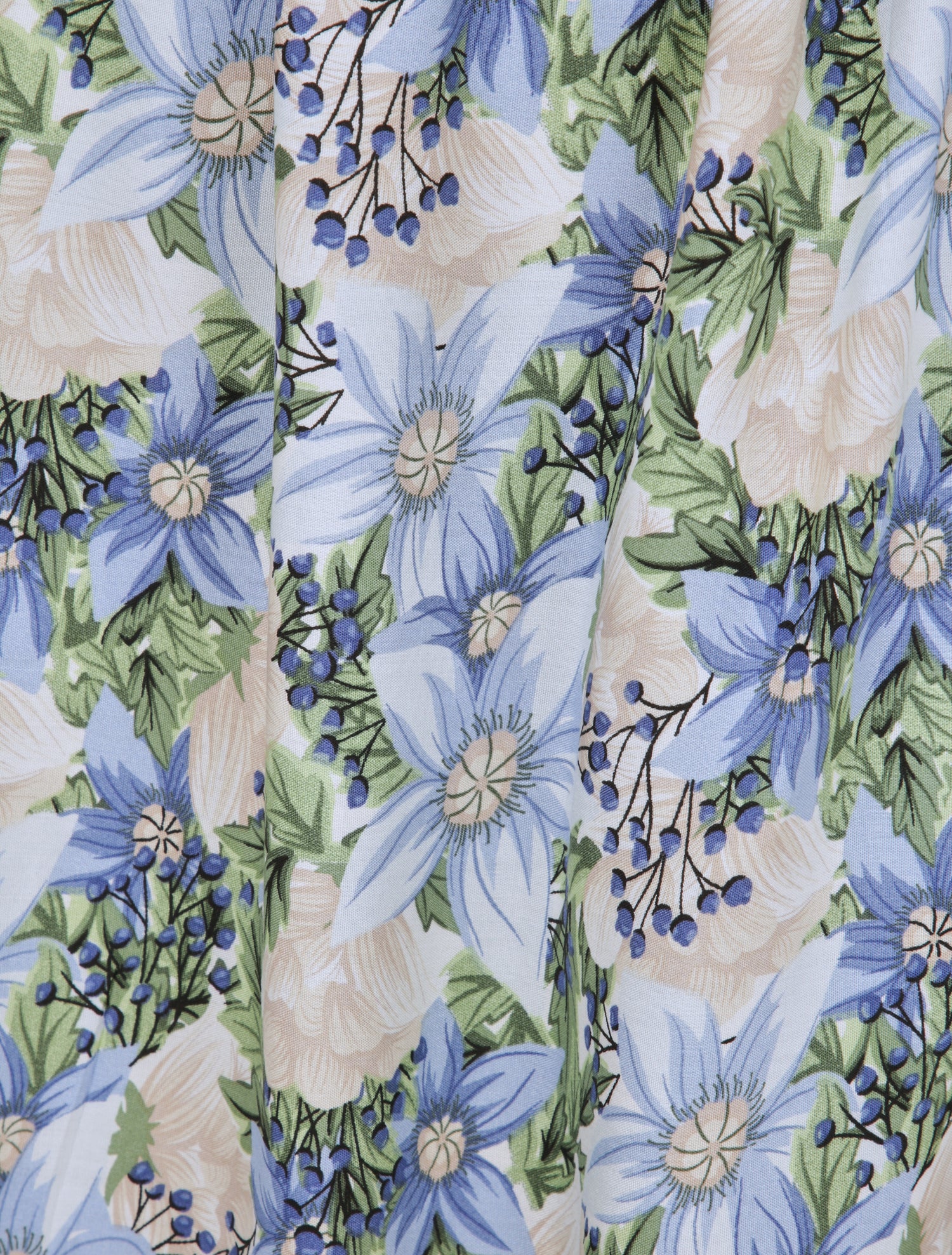 Robe patineuse à imprimé multi-fleurs - Bleu - 4