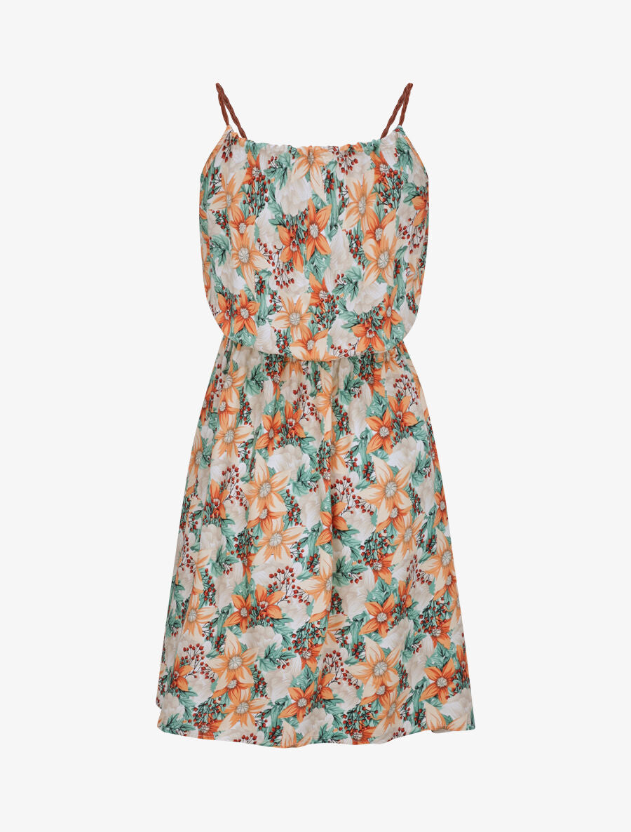 Robe patineuse à imprimé multi-fleurs - Vert - 2