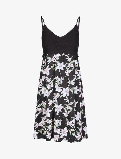 Robe à buste en crochet - Noir - 1